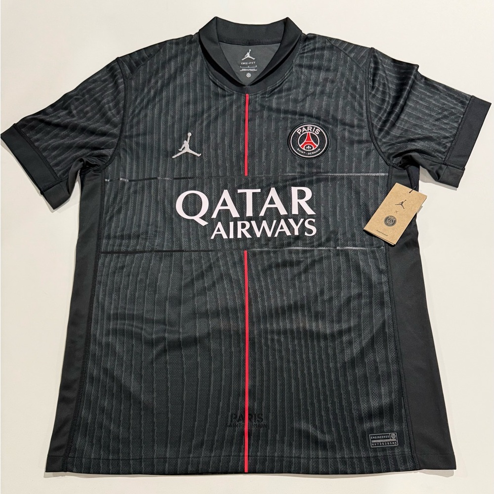 PSG Jordan Fourth Stadium Shirt 2025-26 - with O.Dembélé 10 printing size L.